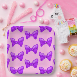 紫色の弓 ペーパープレート