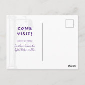 紫色の引っ越しました動揺してメールボックスの移動 ポストカード (裏面)