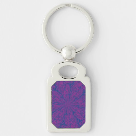 紫色の当惑の長方形Keychain キーホルダー (正面)
