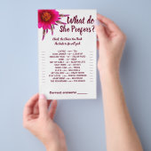 紫色の彼女はブライダルシャワーのゲームカードを好む チラシ (ハンドル)