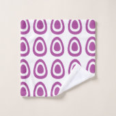 紫色の復活祭の卵パターン バスタオルセット (ウォッシュタオル)
