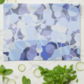 紫色の微生物パターン キッチンタオル (折り畳み)