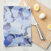 紫色の微生物パターン キッチンタオル (四つ折り)