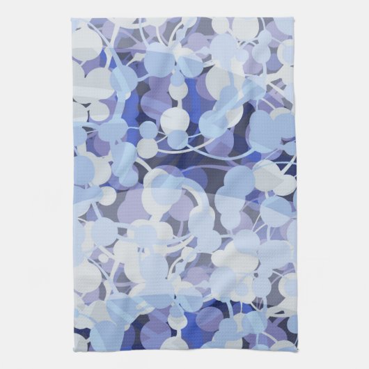 紫色の微生物パターン キッチンタオル (縦)