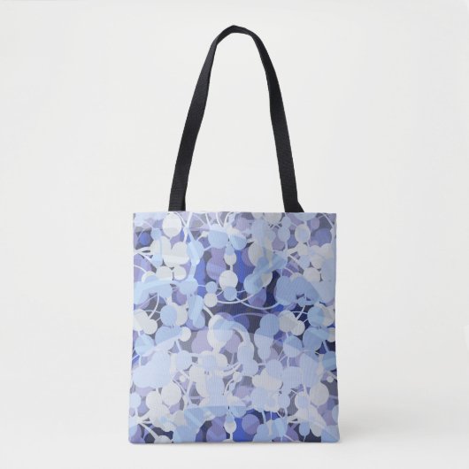 紫色の微生物パターン トートバッグ (正面)