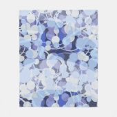 紫色の微生物パターン フリースブランケット (正面)