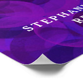 紫色の応援から60年の誕生日退職 ポスター (角)