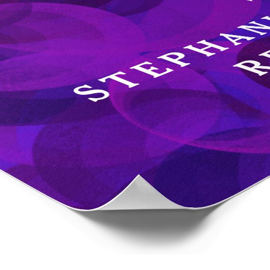 紫色の応援から60年の誕生日退職 ポスター (角)