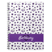 紫色の応援ハート、Pom Poms、メガフォンパターン