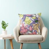 紫色の恋人マグノリアWildflowersかわいい植物学 クッション (椅子)