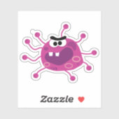 紫色の恐ろしいウイルス シール (シート)