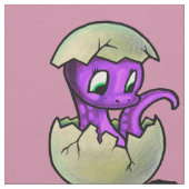 紫色の恐竜のHatchling ファブリック (クローズアップ)