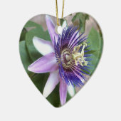紫色の情熱の花 セラミックオーナメント (左)