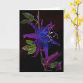 紫色の情熱 カード (黄色い花)