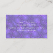 紫色の惑星と稲妻- カッコいい 名刺 (裏面)