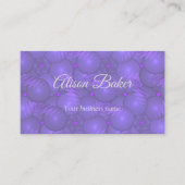 紫色の惑星と稲妻- カッコいい 名刺 (正面)