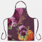 紫色の感謝祭カボチャ エプロン (正面)