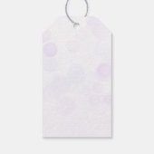 紫色の我々はベアベビーシャワーの好意を待つことができる ギフトタグ (裏面)
