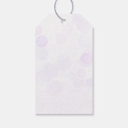 紫色の我々はベアベビーシャワーの好意を待つことができる ギフトタグ (裏面)