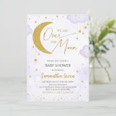 紫色の我々は月の赤ん坊のシャワー上にある 招待状 (スタンド正面)