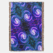 紫色の手の絵を描銀河系パターン スローブランケット (正面縦)