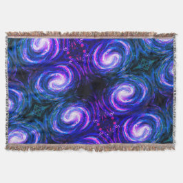 紫色の手の絵を描銀河系パターン スローブランケット