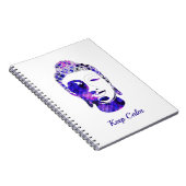 紫色の手描き仏やる気を起こさせるのシルエット ノートブック (右側)