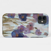 紫色の抽出された花模様 Case-Mate iPhoneケース (裏面(横))