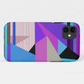 紫色の抽象的な幾何学的設計のiPhone 5の場合 Case-Mate iPhoneケース (裏面(横))