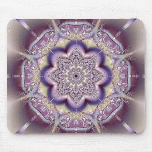 紫色の抽象美術のデザイン マウスパッド (正面)