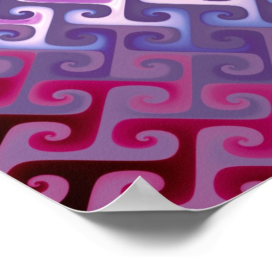 紫色の抽象芸術テクスチャ ポスター (角)