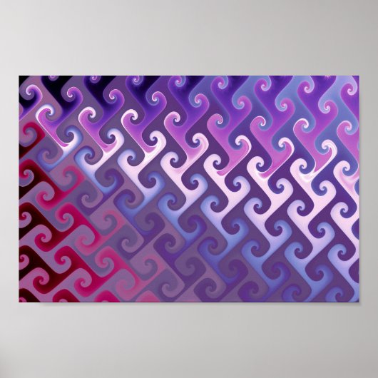 紫色の抽象芸術テクスチャ ポスター (正面)