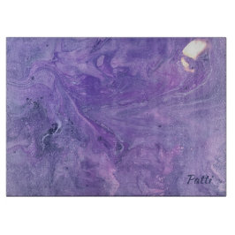 紫色の抽象芸術パーソナライズ カッティングボード