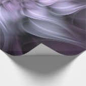 紫色の抽象芸術フラクタルフラワー ラッピングペーパー (角)