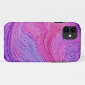紫色の抽象芸術 スワールデザイン Case-Mate iPhoneケース (裏面(横))