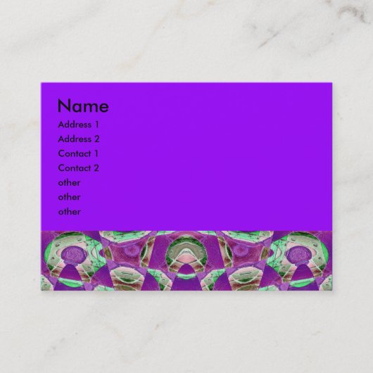 紫色の抽象芸術 名刺 (正面)