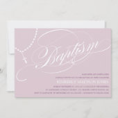 紫色の数珠は%PIPE%の洗礼の招待状に玉を付けます 招待状 (正面)