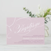 紫色の数珠は%PIPE%の洗礼の招待状に玉を付けます 招待状 (スタンド正面)