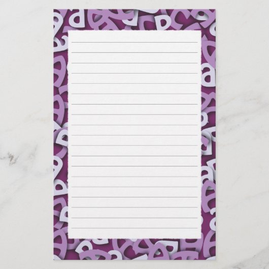 紫色の文字 便箋 (正面)