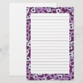 紫色の文字 便箋 (正面/裏面)