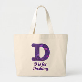 紫色の文字Dはダッシュングモノグラム用 ラージトートバッグ