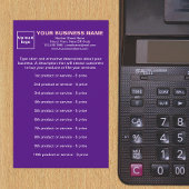 紫色の文房具に基づく事業用物品又はサービス 便箋