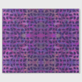 紫色の斑点のあるラベンダーの動物の皮膚 ラッピングペーパー (フラット)