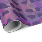 紫色の斑点のあるラベンダーの動物の皮膚 ラッピングペーパー (ロールコーナー)