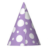紫色の斑点パーティー帽子 パーティーハット (裏面)