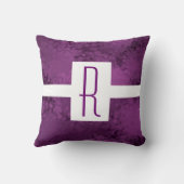 紫色の斑点モノグラム クッション (裏面)