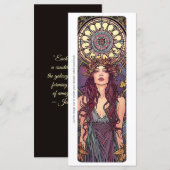 紫色の新しいウィッチブックマークカードの作成 (正面/裏面)