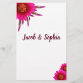 紫色の新郎新婦トリビアシャワーゲームカード チラシ (裏面)