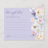 紫色の日付の夜のアイディアカード (正面)