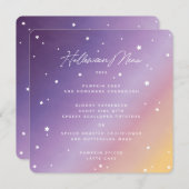 紫色の日没と星の広場/ラウンドハロウィン メニュー (正面/裏面)